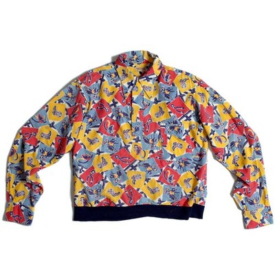 Vintage 1950s Penney s TOPFLIGHT Gaucho Western Pullover Shirt AOP Loop Collar
