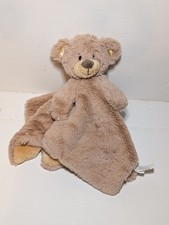 Kellytoy Brown Teddy Bear Plush Lovey Security Blanket With Rattle Very Soft EUC