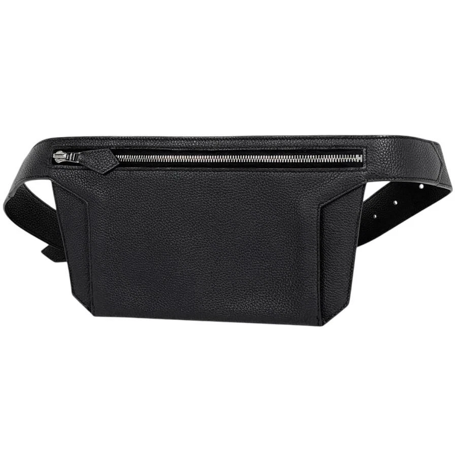 Hermes — Hermes Ultrapla Trionny Nobleo Leather Black Handbag #BS189