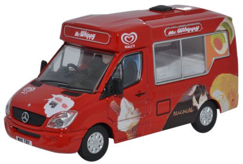 Oxford Diecast 76WM001 Mercedes Walls Ice Cream Van Whitby Mondial OO Gauge