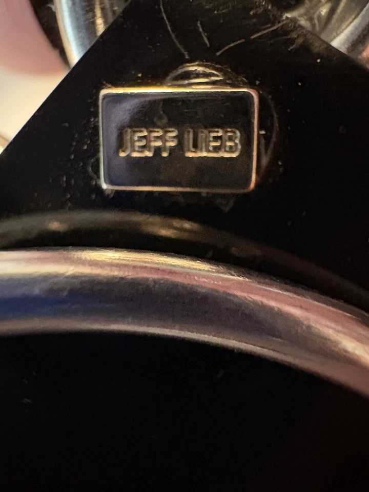 Collar Colgante Jeff Lieb Usable Modernista Cristal y Ágata Firmado Foto 3 de 4