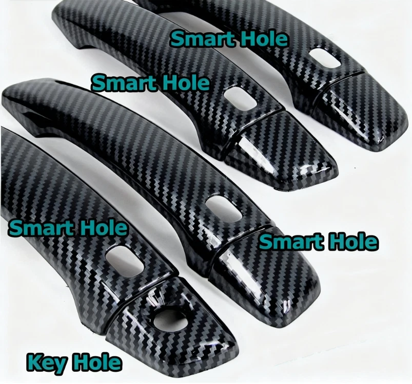Отделка из углеродного волокна чехол для 15-20 Audi A3 седан хэтчбек боковая умная дверная ручка - Изображение 2 из 4