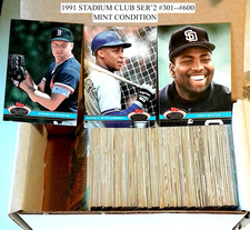 1991 Topps Stadium Club Baseball Cards 9