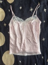 Vintage Victoria  s Secret 90s 2000s Satin Lace Camisole Lingerie Baby Pink