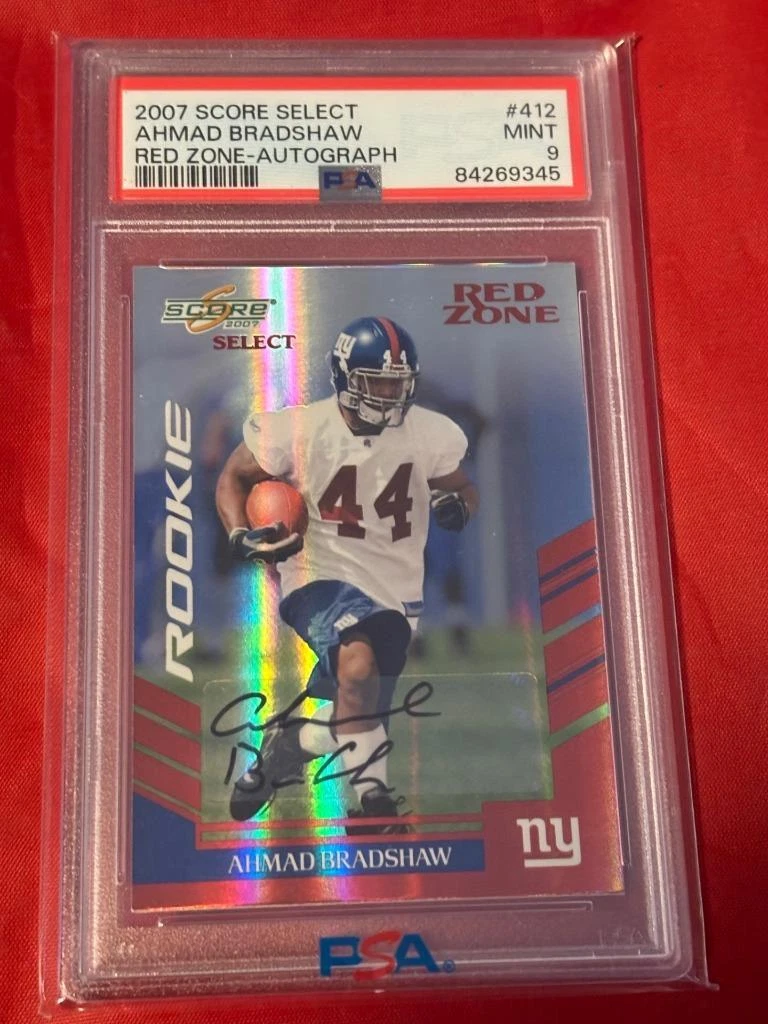Ahmad Bradshaw Score Select #412 Red Zone-Autograph