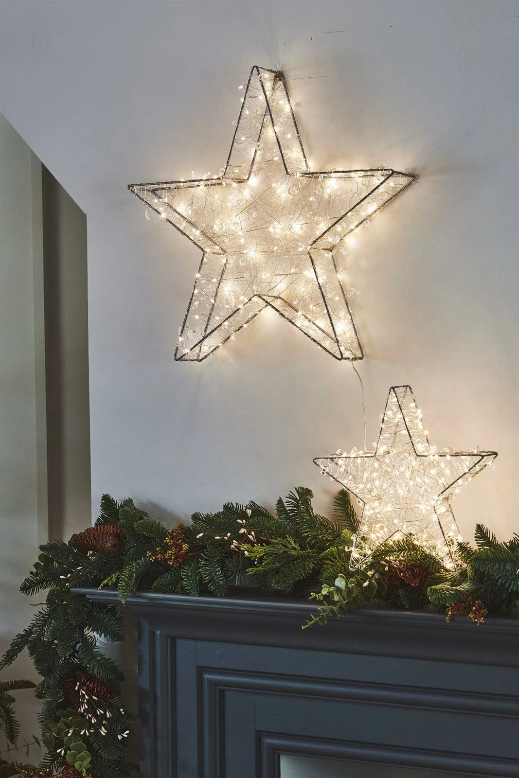 Silver Galaxy Star - Indoor/Outdoor LED Hanging Light - 2 Sizes Available