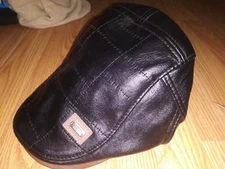 Jamont Men PU Faux Leather Fashion Vintage Visor Cap Beret Newsboy Hat, HAT-LD7