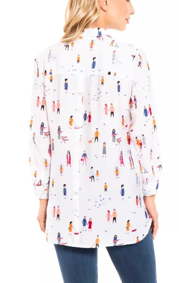 Multiples PM Unique Top With Rectangle Buttons Pe… - image 16