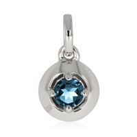 Xen AnhäNger Mit 5 Mm London Blue Topas Ca. 0,55 Ct. Rhodiniert