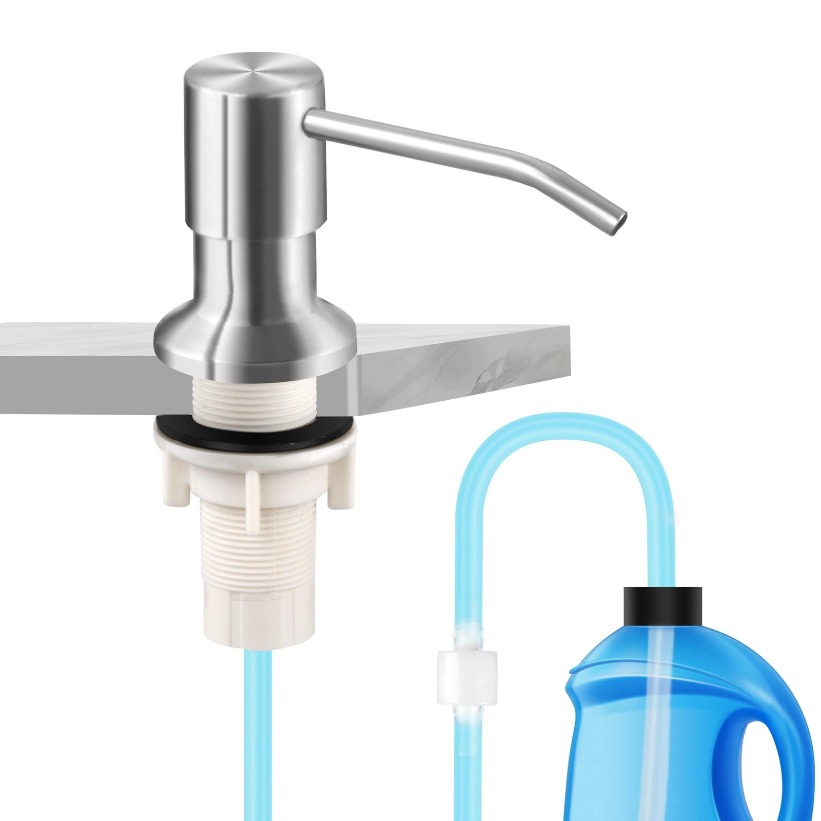 Dish Soap Dispenser for Kitchen Sink and Tube Kit, 47