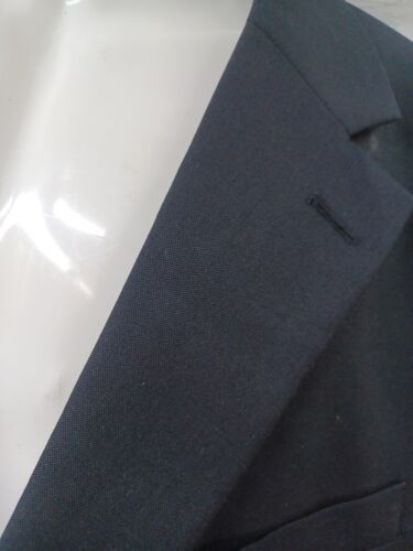 Versini Mens Wool Sport Coat Blazer Jacket Black Two Button 48R - Picture 3 of 5