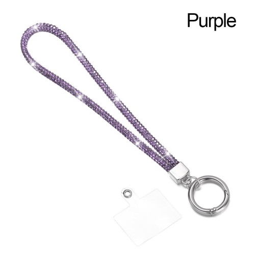 Porte-clés de luxe Bling Bling strass lumineux lanière téléphone bracelets ; - Photo 25 sur 27