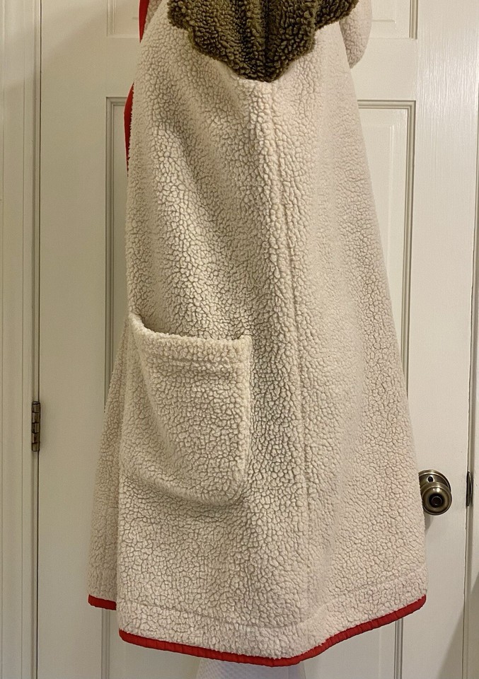 Urban Outfitters Carson Sherpa Fleece Coat Oversized Long Sleeve Hooded