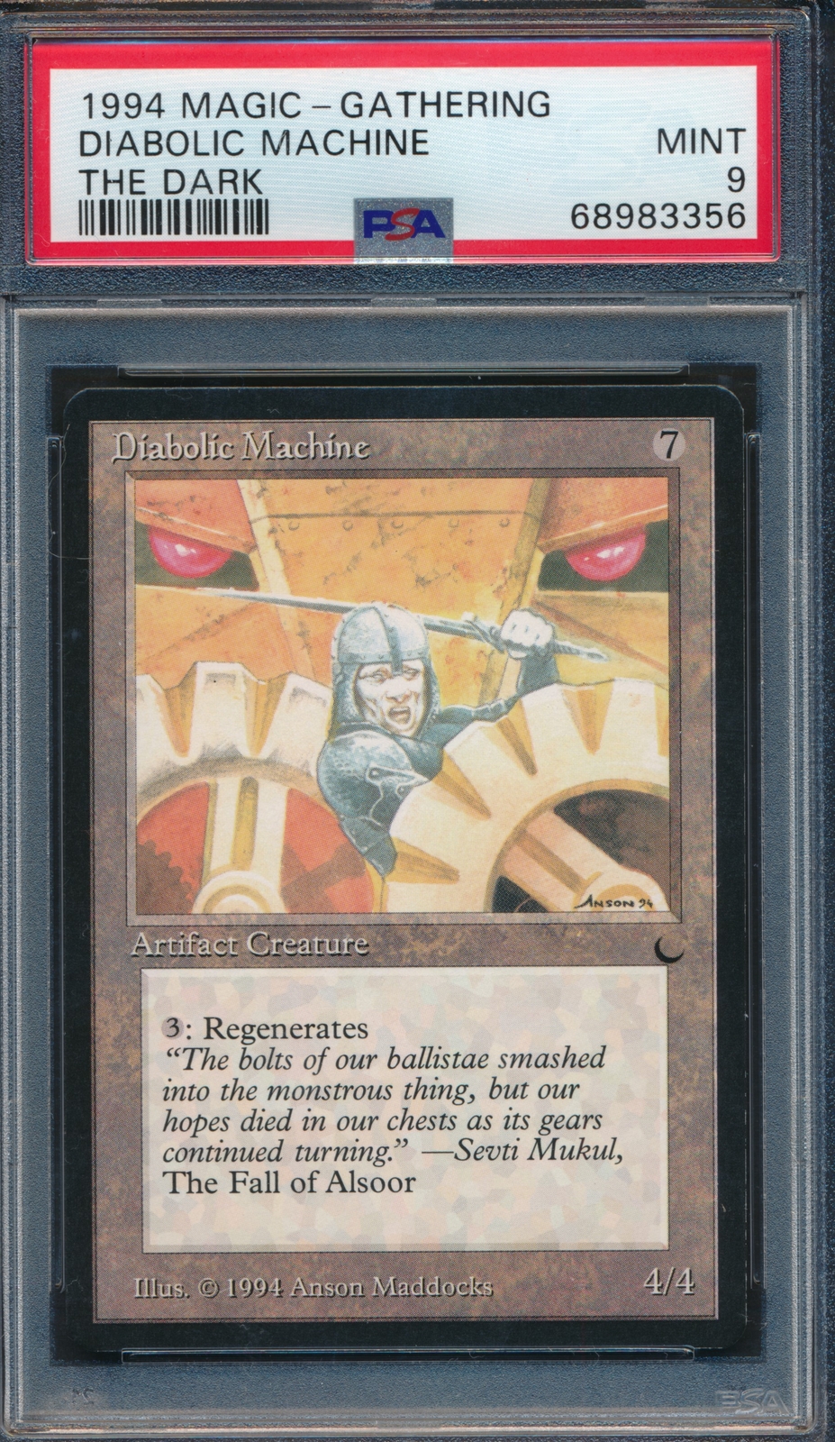The Dark Diabolic Machine PSA 9 Graded Magic MTG (3356)
