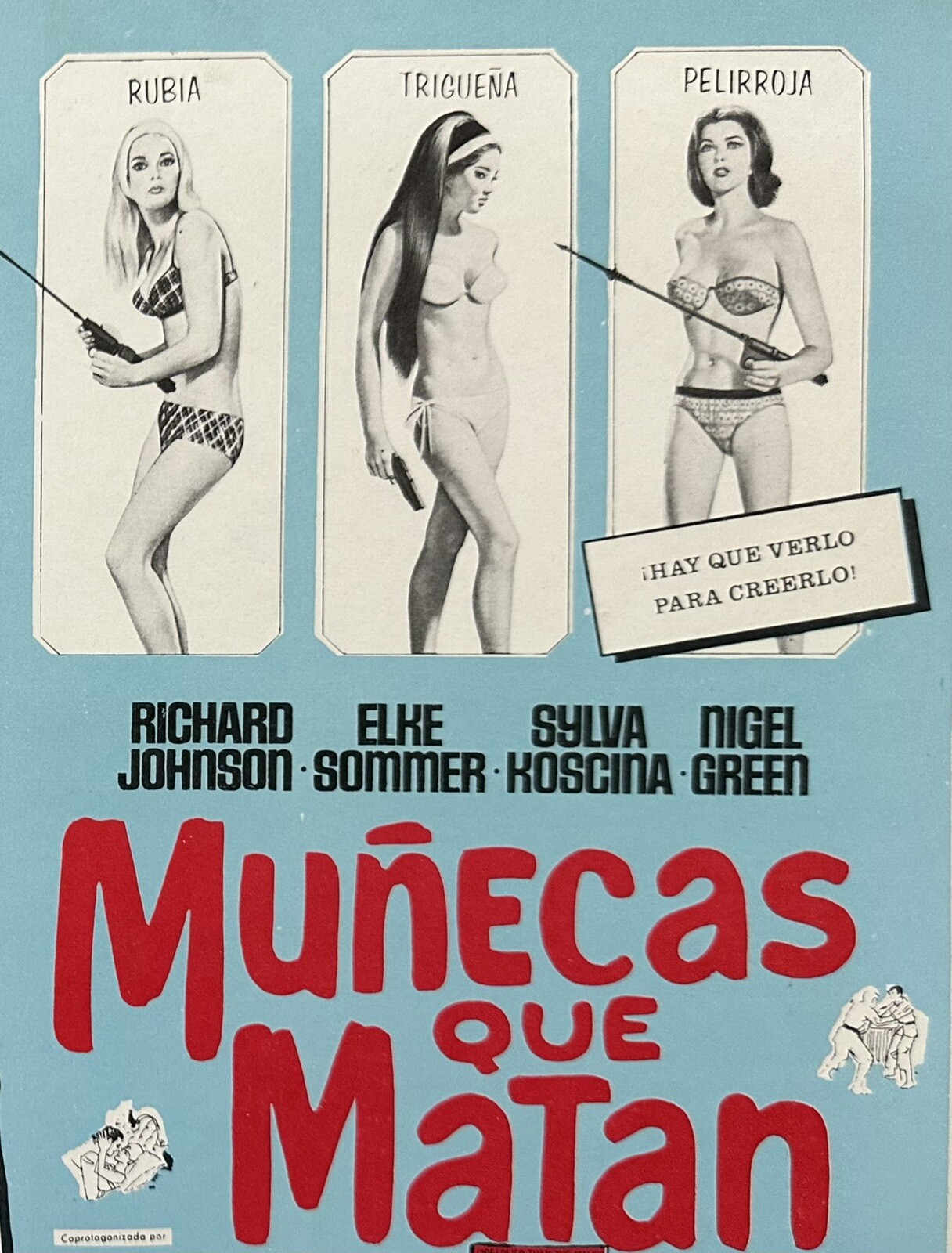 DEADLIER THAN THE MALE Suzanne Leigh Elke Sommer Silva Koscina SEXY LOBBY CARD