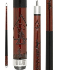 Outlaw OL55 Horses and Lassoing Cowboy Inside Spade Pool Cue