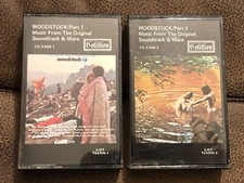 Lot of 2 WOODSTOCK SOUNDTRACK TAPES - PARTS 1  2 - EXCELLENT - Fast Shipping