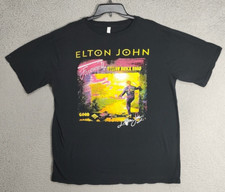 Elton Jhon Final Tour Shirt Adult XL Black Double Side Rare Back Nude Man Mens