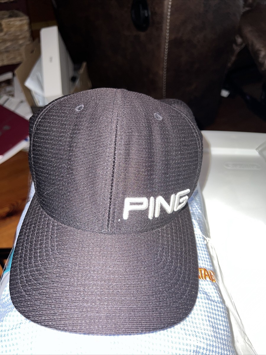 Ping 110 One Ten Flexfit Tech Yupoong Golf Hat Adjustable Black