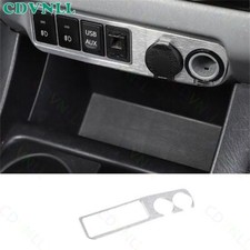 Cubierta de control de interruptor de faros de coche de aleación plateada para Toyota Tacoma 2012-2015