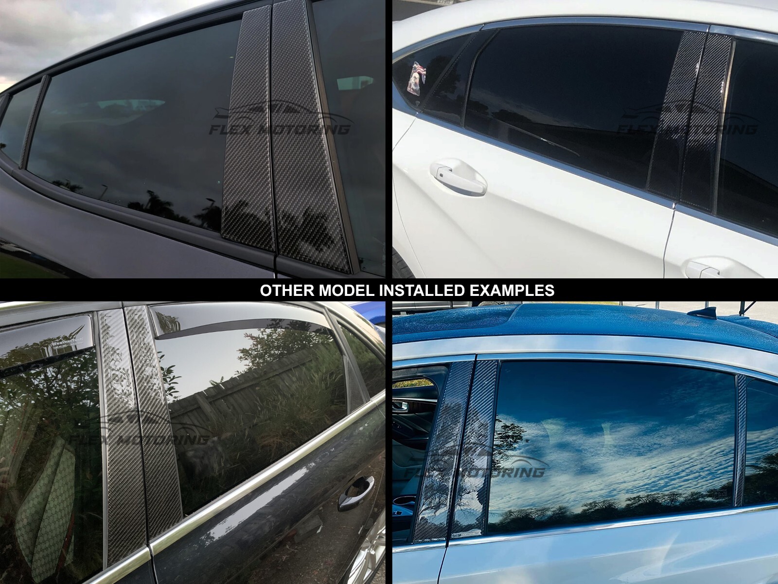 USA Made Real Carbon Fiber Pillar Post Trim 8PC FOR 2017-2024 Bentley Bentayga