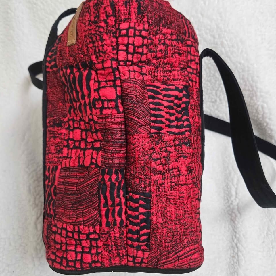 DONNA SHARP PURSE TOTE QUILTED PATCHWORK PUZZLE T… - image 3