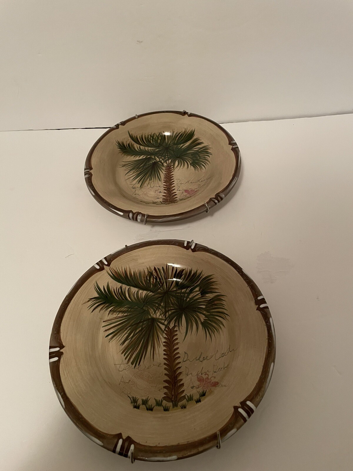 BORA BORA TABLETOPS UNLIMITED SET OF 2 HANGING TROPICAL PALM TREE 8 1/2