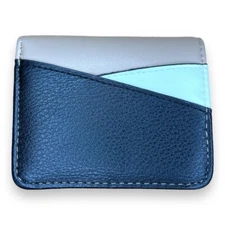 SMALL WALLET BEIGE BLACK WHITE TRAVEL CASUAL  TRI COLOR