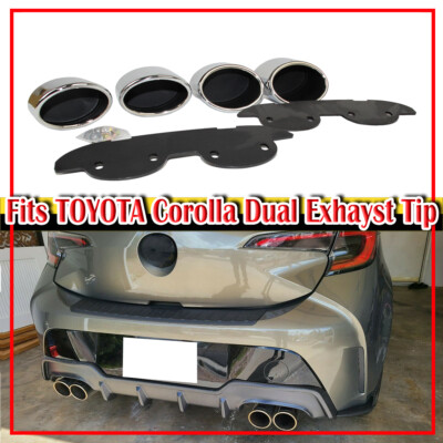 US 2019-2021 Fits TOYOTA Corolla Auris 12th 5DR Hatchback Rear Dual Exhaust Tip