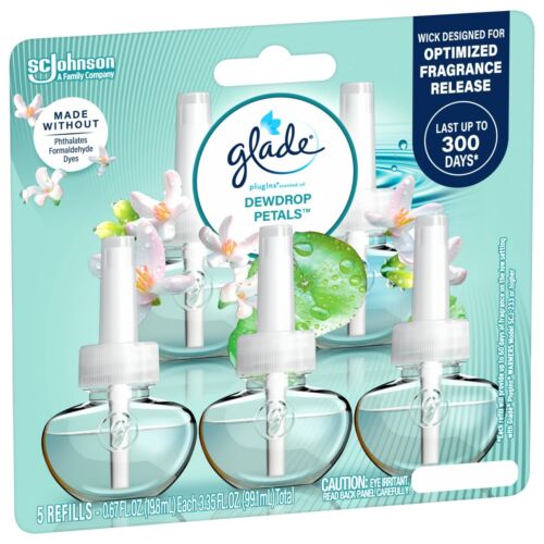 Glade PlugIns Nachfüllpack Lufterfrischer, Tautropfen Blütenblätter, 1,34 oz, 5 Stück - Bild 10 von 10