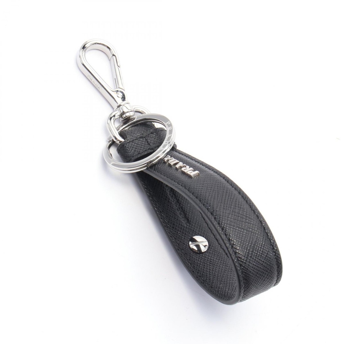 PRADA SAFFIANO charm key ring holder 2PP68T53F0002 leather