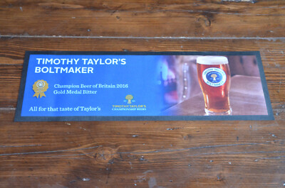 Timothy Taylor's Boltmaker Bar Runner Bier Tropfmatte Wetstop Brandneu 60 x 19 cm