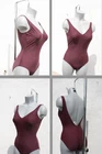 2026 NEW NEW - Swimsuit (380431) One Piece Backless Bordeaux Wide Straps 38