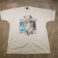 VTG 90s TG Sheppard Big Face Portrait Shirt Sz XL Single Stitch Screen Stars