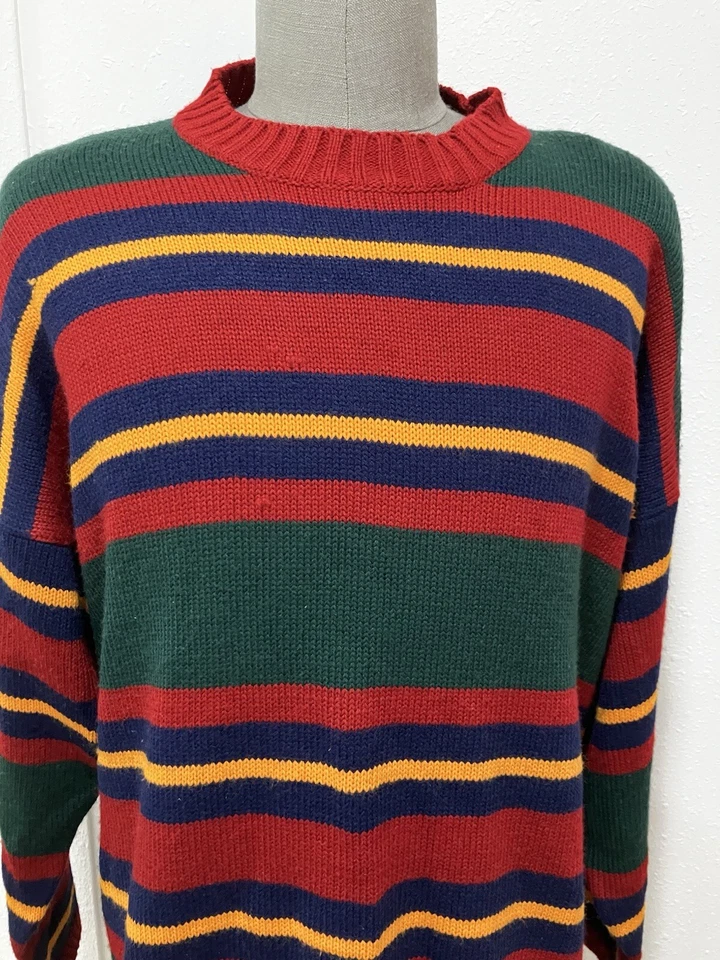 Suéter de punto grueso de colección Carolina Colours para mujer 22W cuello redondo almohadilla para el hombro Foto 2 de 4