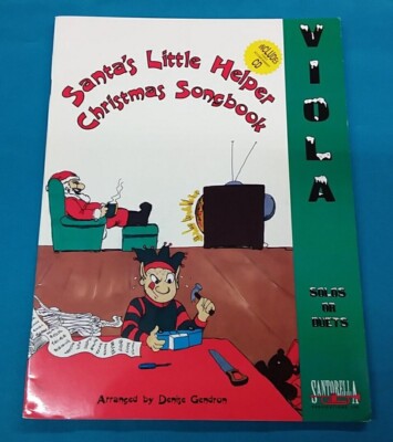 Santa's Little Helper Christmas Songbook W/ CD ~ Viola ~ Solos Or Duets ~ NEW
