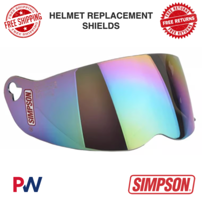 #ad #ad Simpson Motorcycle Helmet Replacement Shield Iridium Street Bandit #86033M $45.62