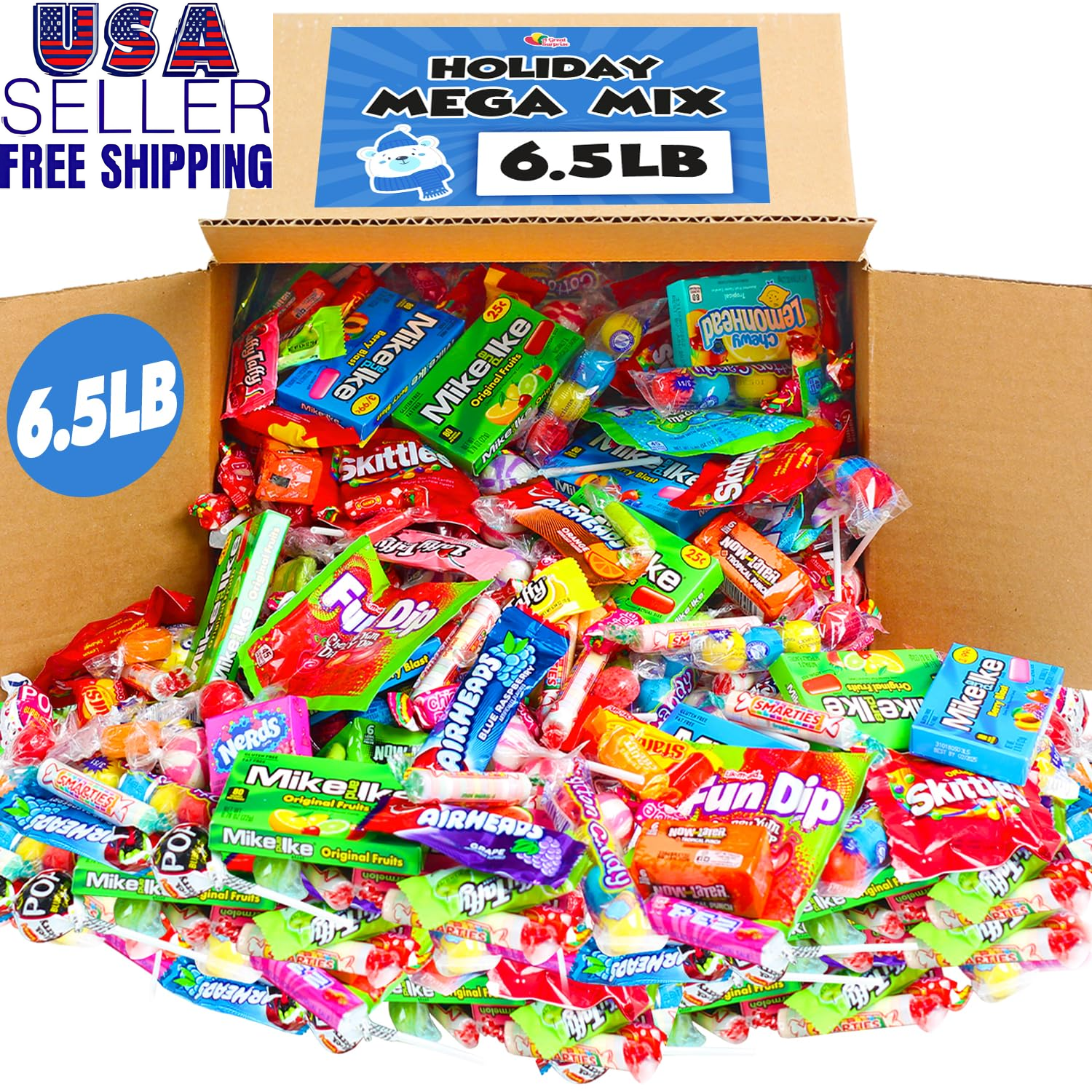 Candy Bulk - 6.5 Pounds - Candy Variety Pack - Bulk Parade Throws - Individually