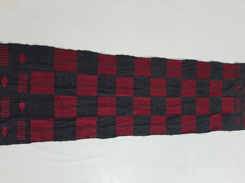 Vintage Traditional Handwoven Block Patterned Shawl/Stole 161x48cm - Picture 6 of 12