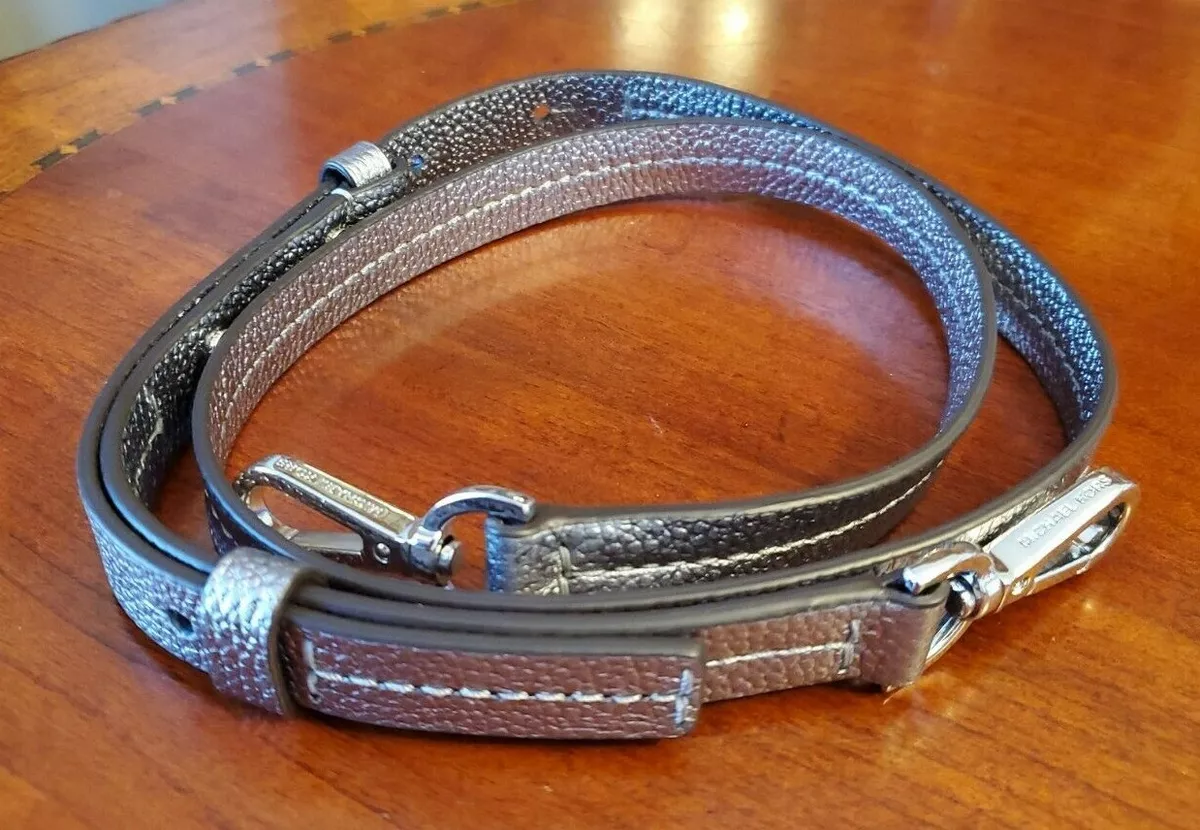 Michael Kors Mercer Corner Pewter Leather Handbag REPLACEMENT STRAP ONLY