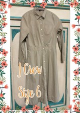 Nice J Crew LS Khaki Dress Size 6 Small Great Condition FREE SHIPPING