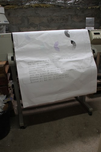 AGILENT HP DesignJet 650C COLOR PRINTER A0 36-inch With cartriges # T571 - Picture 6 of 7
