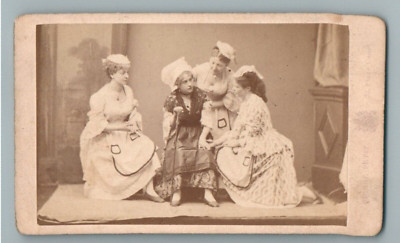 CDV 1870 Theatertruppe Oper zu identifizieren altes Foto Pierre Petit Paris