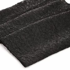 Luxurious Black Satin Crepe Table Runner