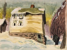 CHARLES BURCHFIELD : Frozen House in Winter : Archival Art Print