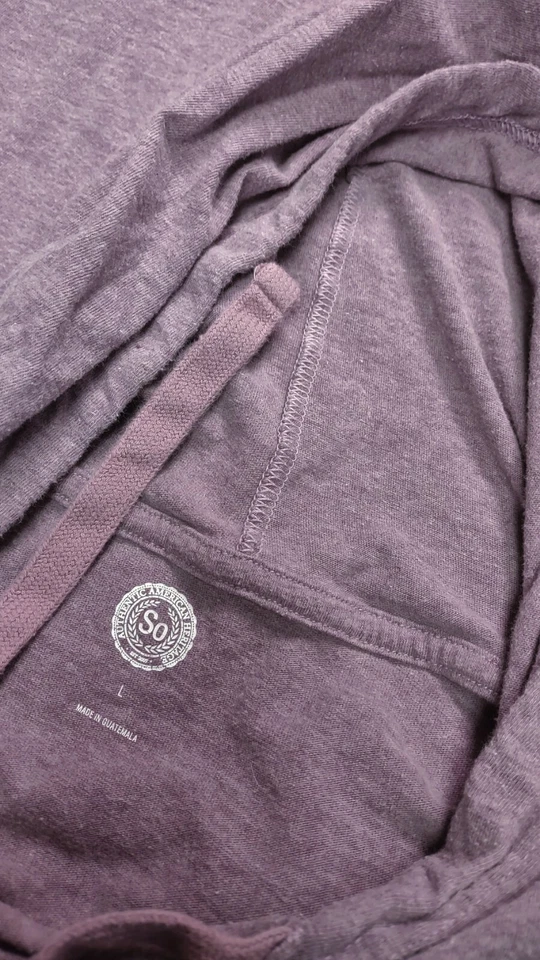 Sudadera con capucha ligera en bloques de colores púrpura claro SO para mujer talla L Foto 3 de 3