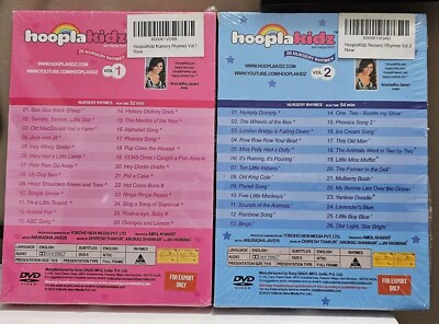 Hooplakidz Vol 1 and Vol 2 Nursery Rhymes ~DVD's~ Brand New