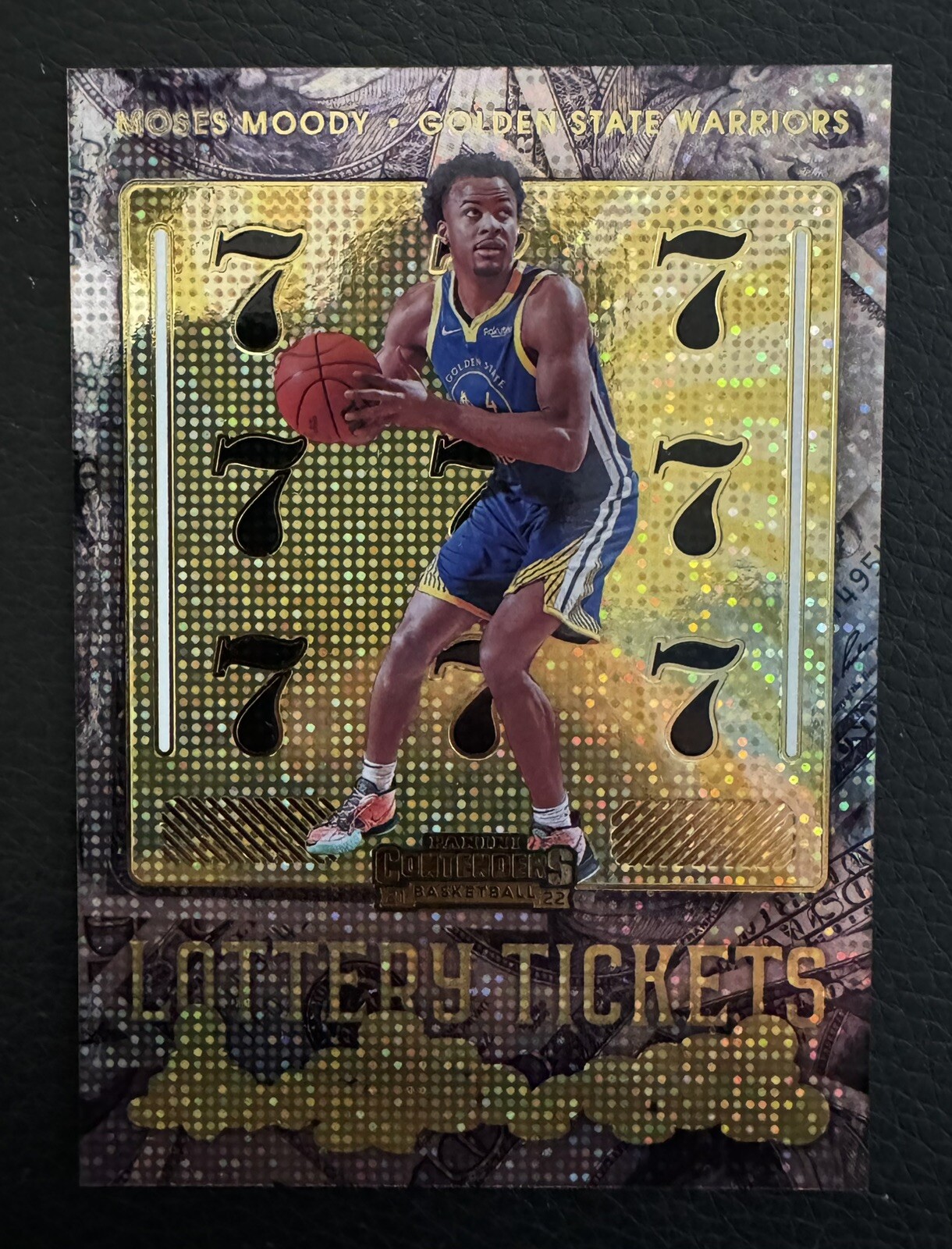 2021-22 Panini Contenders Moses Moody (RC) Rookie Lottery Ticket #14 Warriors