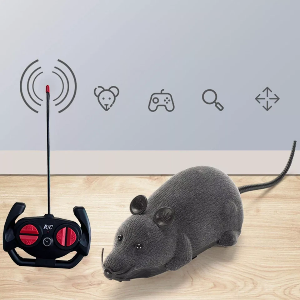 Remote Control RC Rat Mouse MICE Wireless For Cat Dog Pet Toy Novelty Gift - Image 2 of 4