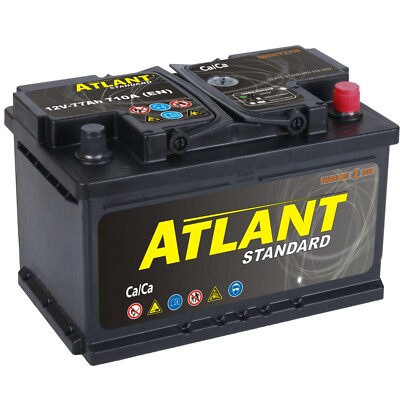 Starterbatterie 77Ah 12V 710A/EN ATLANT TOP ANGEBOT SOFORT & NEU 77 Ah